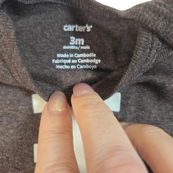 Brown Football-Themed Baby Onesie Sz 3m - Picture 3 of 5